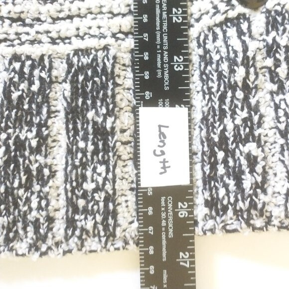 SIDEFFECTS VTG 80's Shaggy Striped Loop Knit Cardigan Sweater Retro S Cozy - Picture 10 of 12